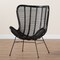 Baxton Studio Colorado Modern Bohemian Black Rattan and Metal Accent Chair 224-13132-ZORO - alternate 4